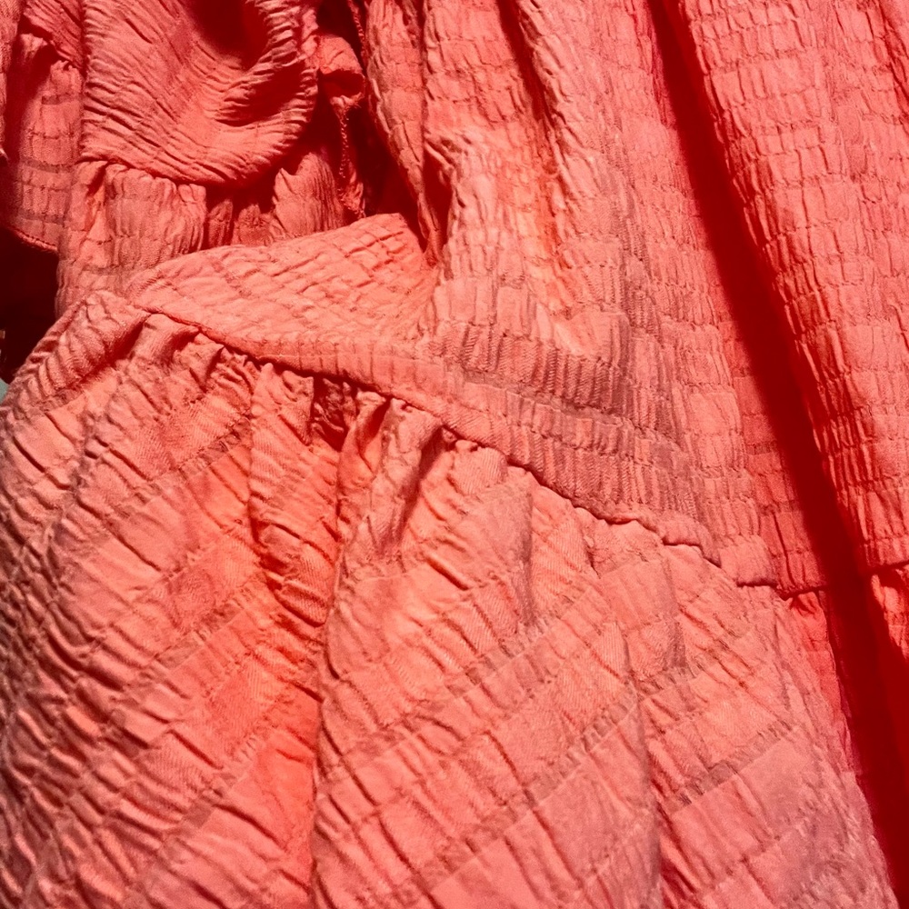 Orange Ruffle Mini Dress - Picture 6 of 6